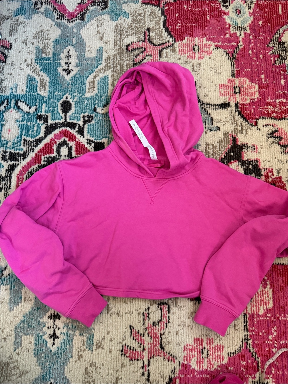 lululemon athletica Cropped Hoodie in Hot Pink size 6